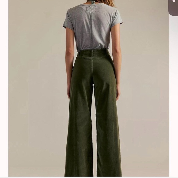 We the Free Olive Green High-Waisted Wide-Leg Pants - Picture 2 of 7